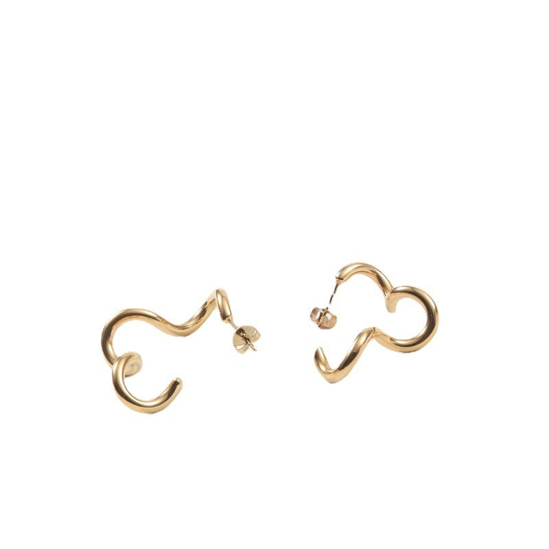 Stainless Steel Twist Earrings