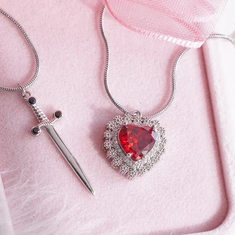Arrow & The Heart Necklace Set