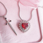 Arrow & The Heart Necklace Set