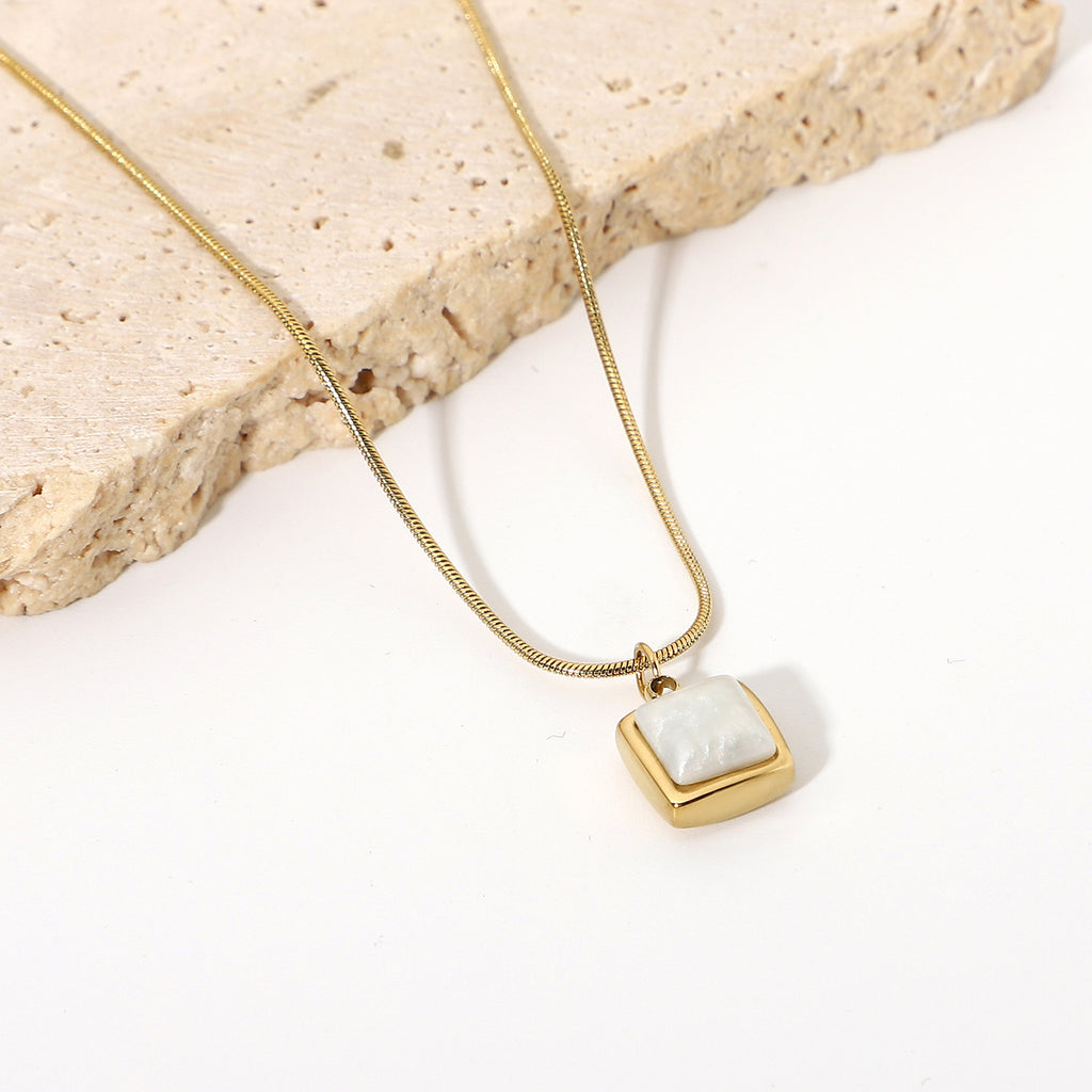 Gold Plated Square 14K Necklace