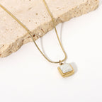 Gold Plated Square 14K Necklace
