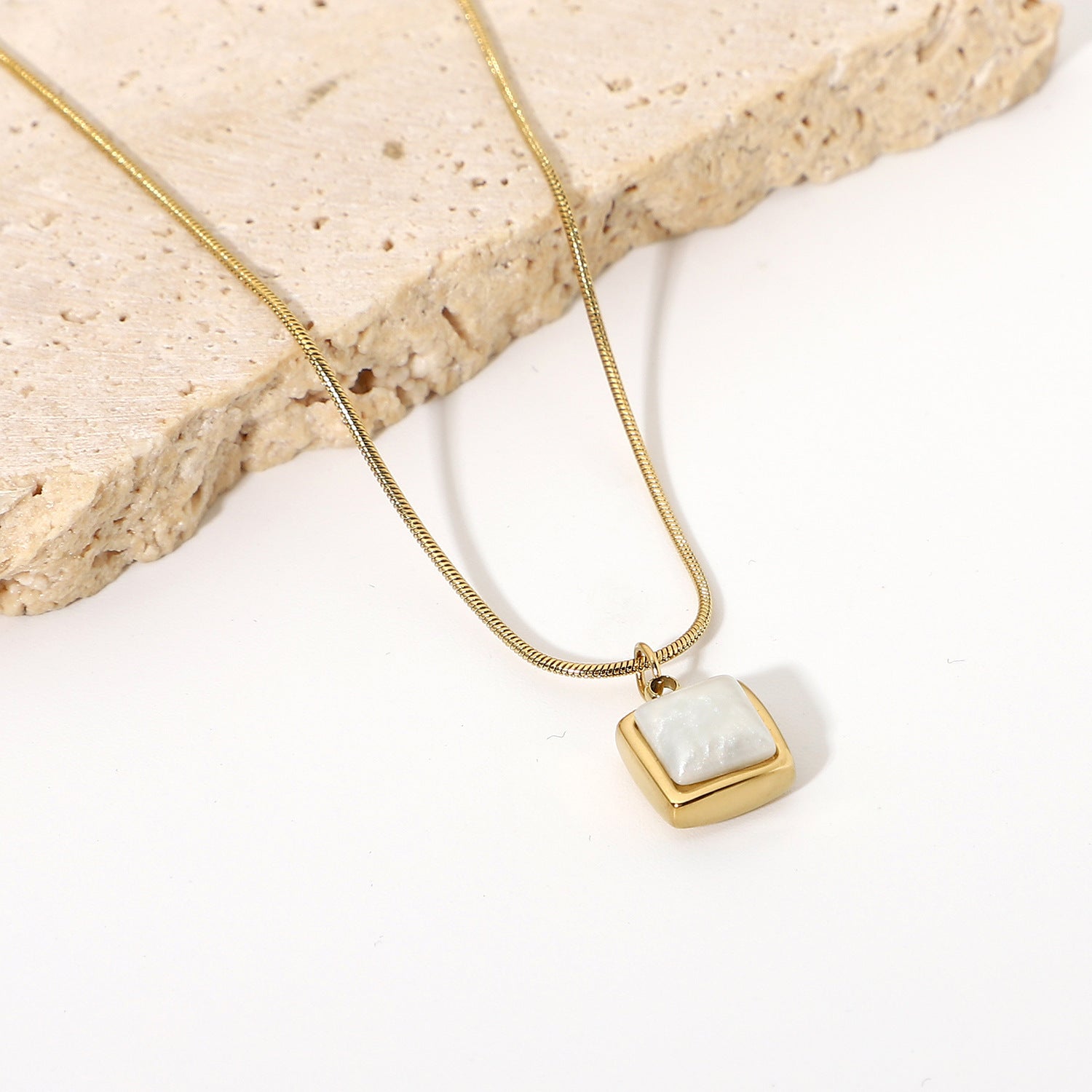 Gold Plated Square 14K Necklace