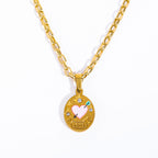 Hand Painting Gold Necklace