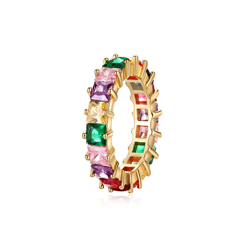 Colorful Zircon ring