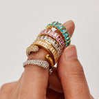 Stainless Steel Zircon Ring