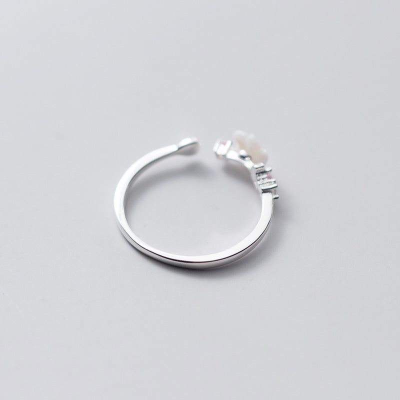 Shell Flower Open Ring