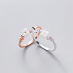 Shell Flower Open Ring