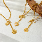 Drop-shaped Diamond Love Necklace