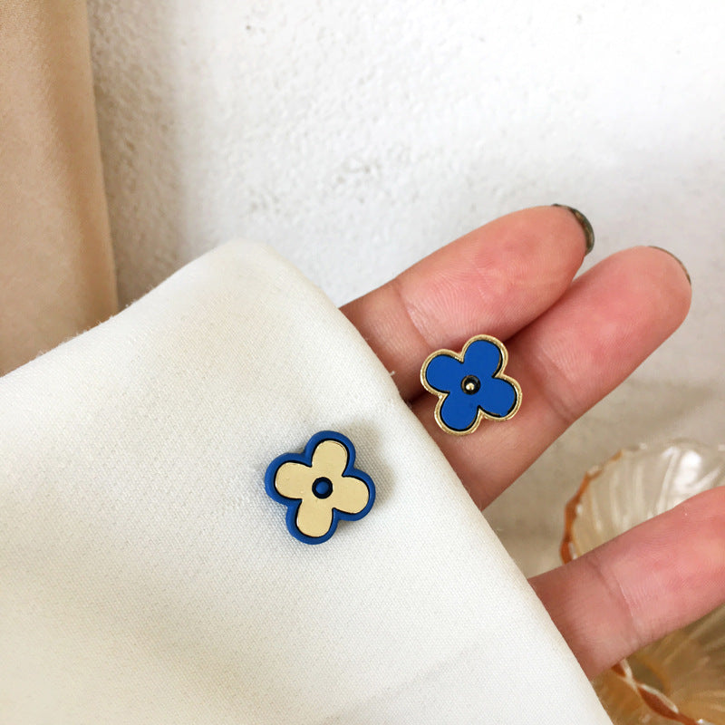 White & Blue Earrings