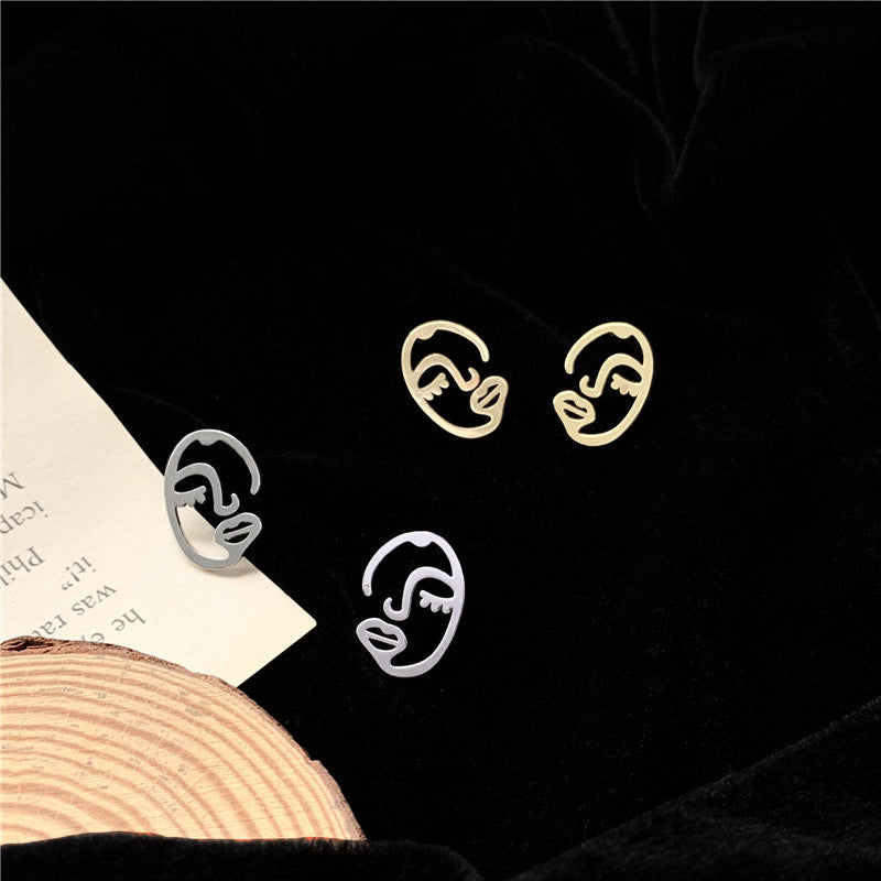 Hollow Portrait Earrings
