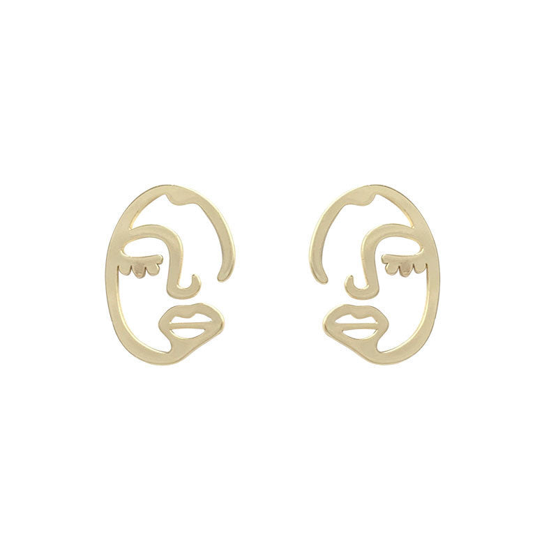 Hollow Portrait Earrings