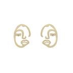 Hollow Portrait Earrings