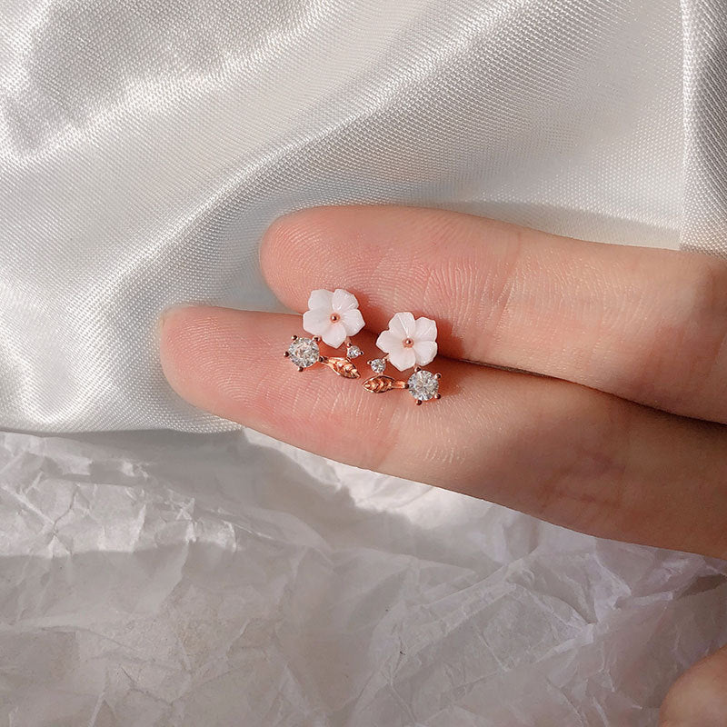 Sterling Silver Floral Earrings