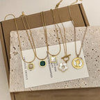 Retro Shell Flower Pendant