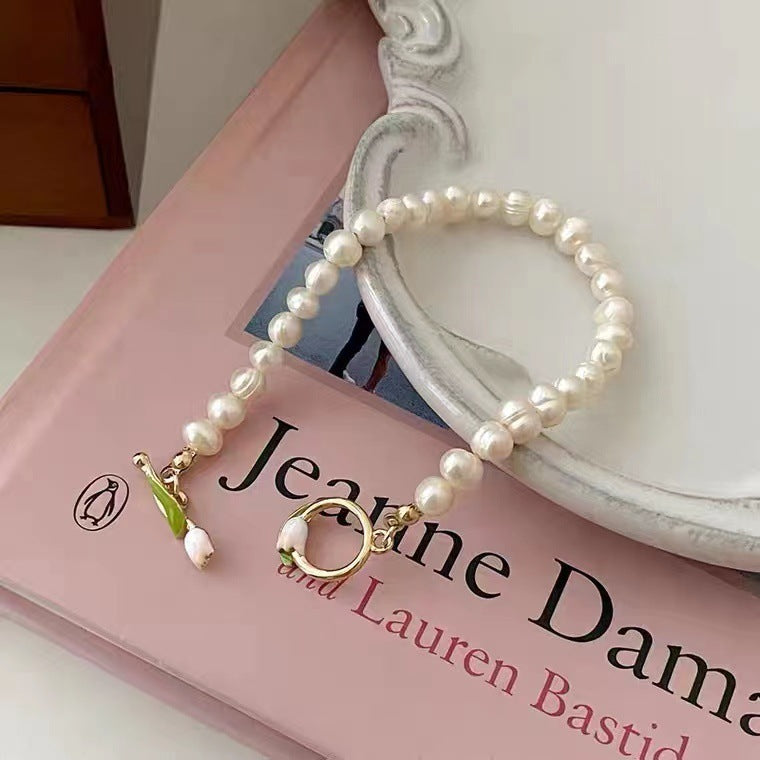 Tulip Flower Pearl Bracelet