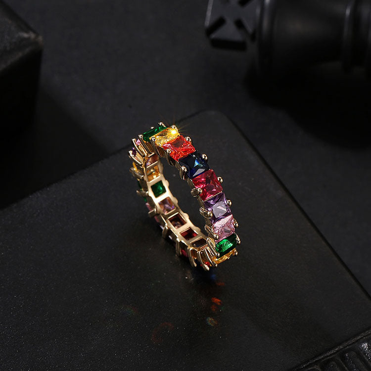Colorful Zircon ring