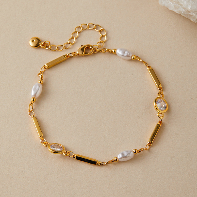 Pearl Gold Bracelet