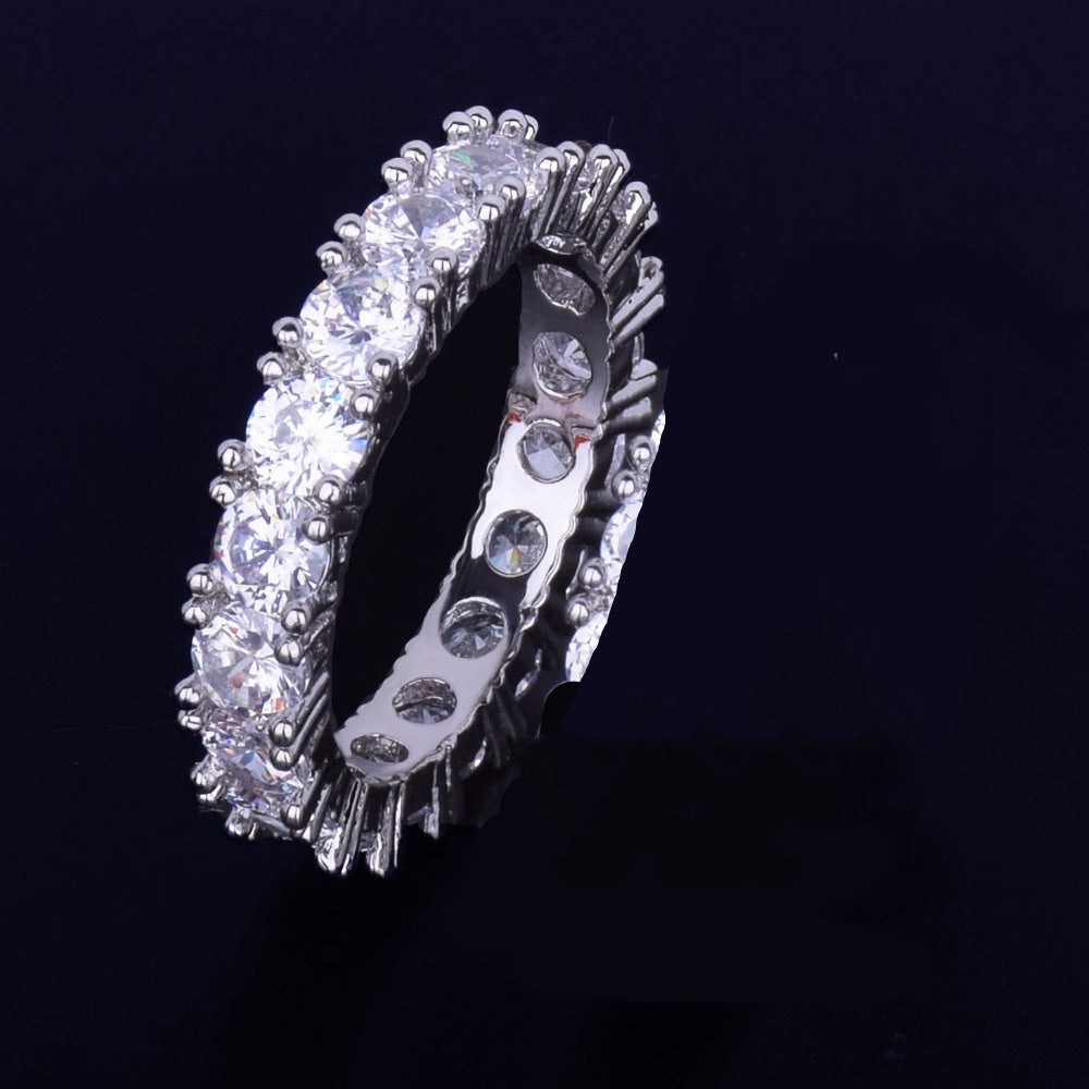 Zircon Row Chain Ring