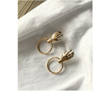 Palm ring 925 silver earrings