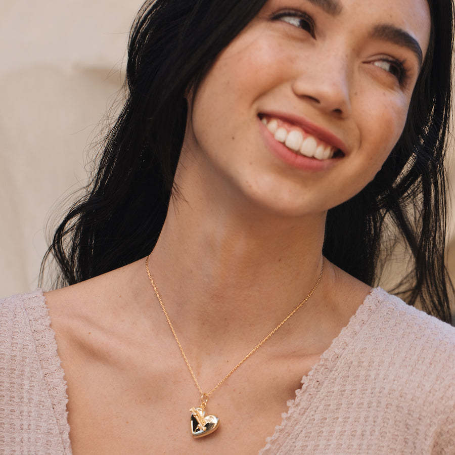 Heart Photo Box Pendant Necklace