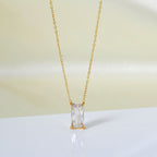 Stainless Steel Zircon Necklace