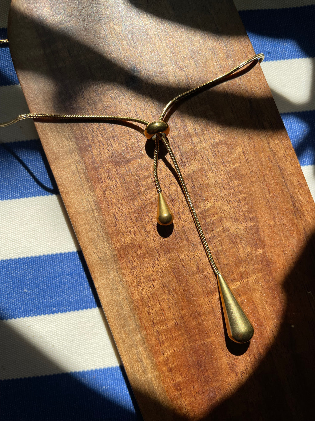 Gold-Plated Tassel Earrings and Necklace