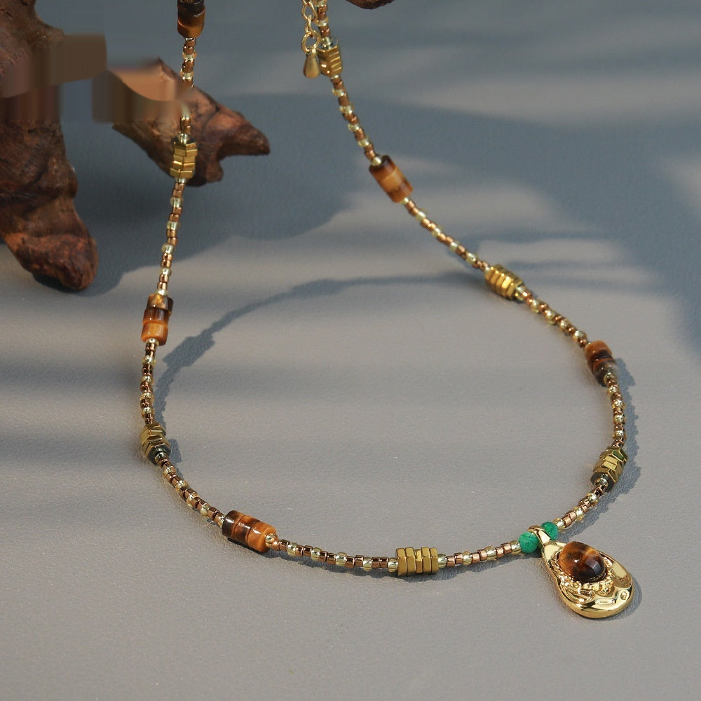 Tiger Eye Beads Necklace