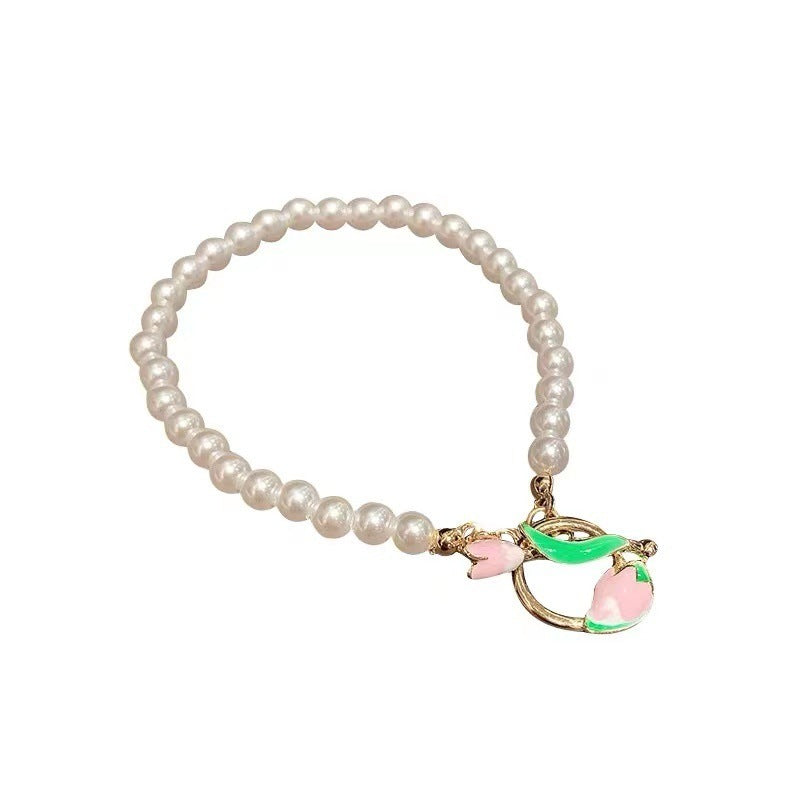 Tulip Flower Pearl Bracelet