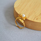 Rose Flower Pearl Ring