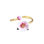 Hand Painted Glaze Flower Ring