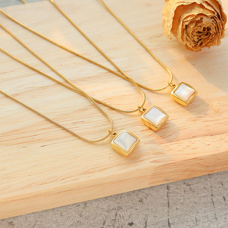 Gold Plated Square 14K Necklace