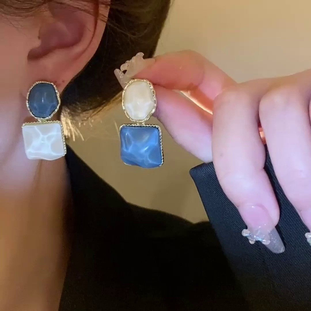 Asymmetrical Square Earrings