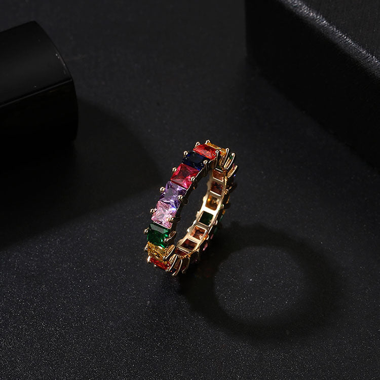 Colorful Zircon ring