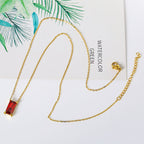 Stainless Steel Zircon Necklace