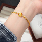 Gold Woven Beads Bracelet