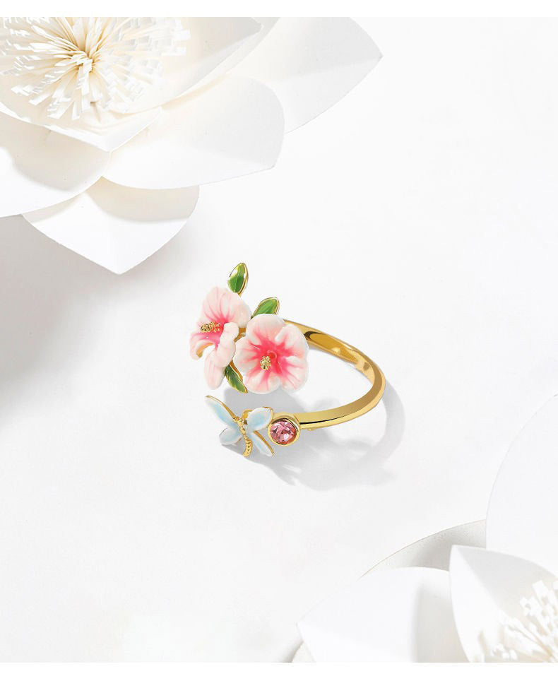 Hibiscus Dragonfly Ring