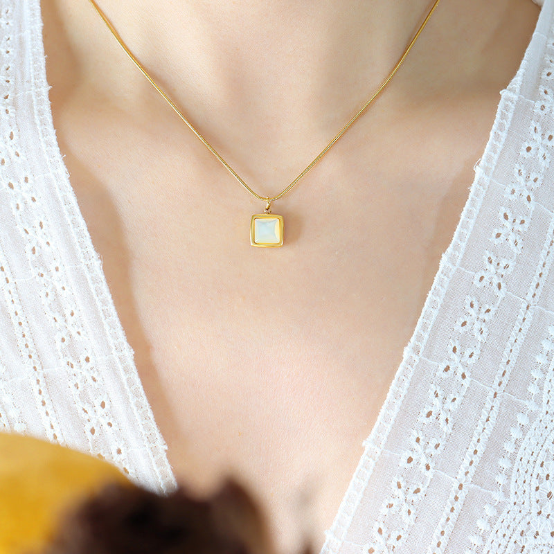 Gold Plated Square 14K Necklace