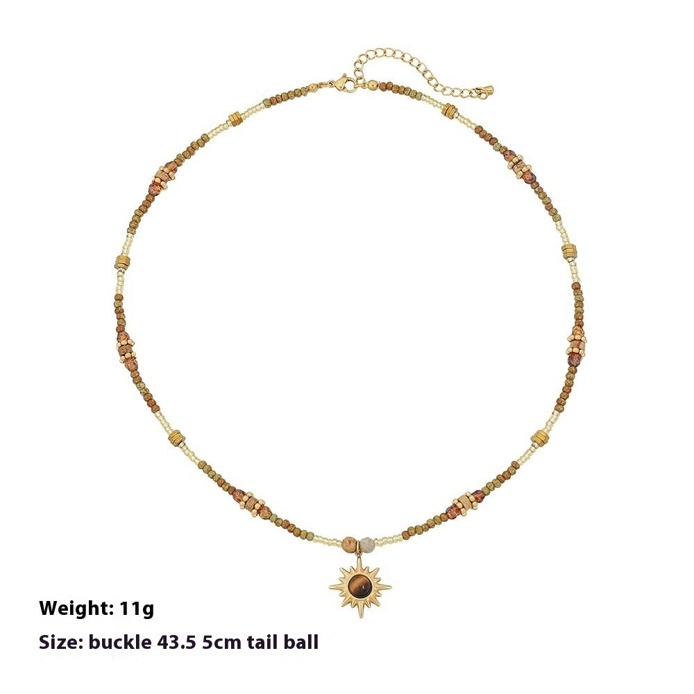 Tiger Eye Beads Necklace