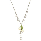 White Flower Pearl Necklace
