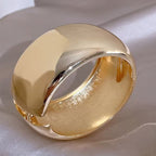 Wide Curved Open Bracelet