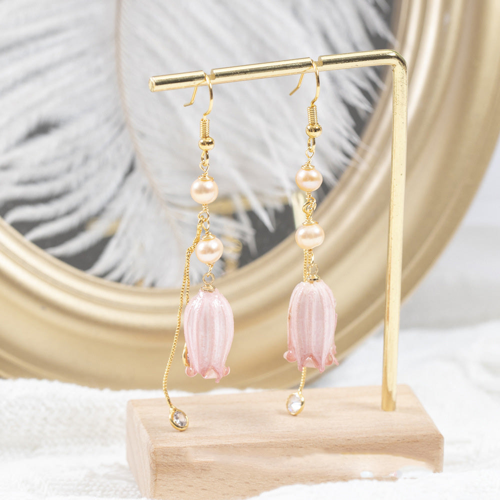 Natural Bell Pearl Earrings