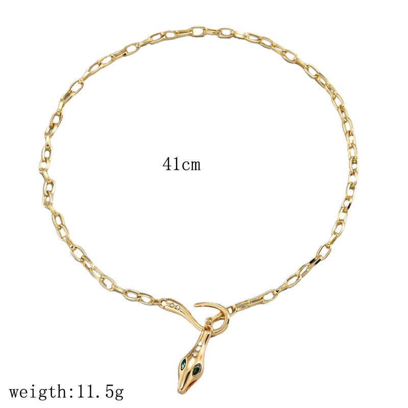 Snake Head Chain Necklace