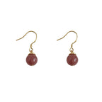 Red Round Earrings
