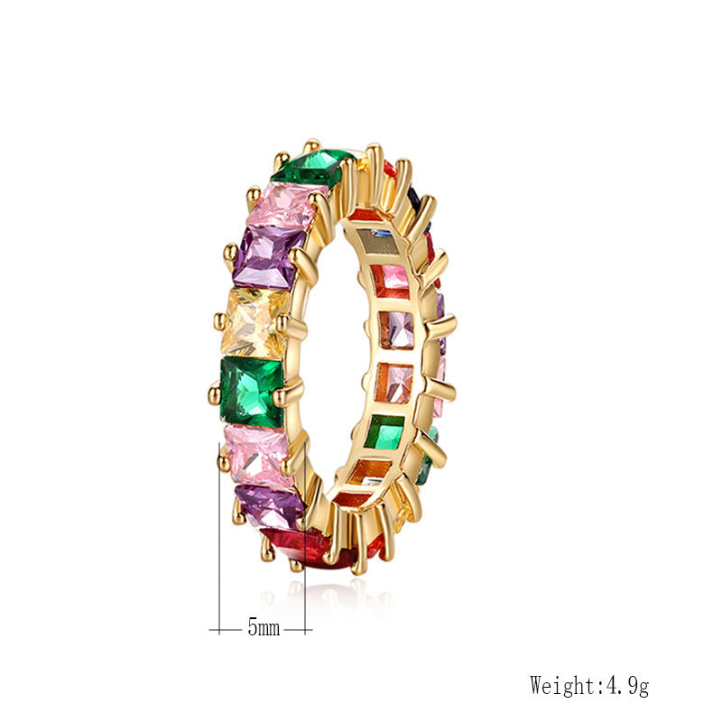 Colorful Zircon ring