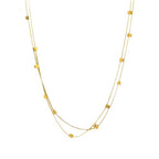 Square double-layered necklace