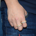 Zircon Row Chain Ring