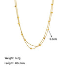 Square double-layered necklace