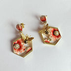 Bee Flower Earrings