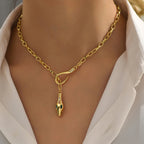 Snake Head Chain Necklace