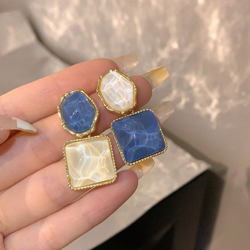 Asymmetrical Square Earrings